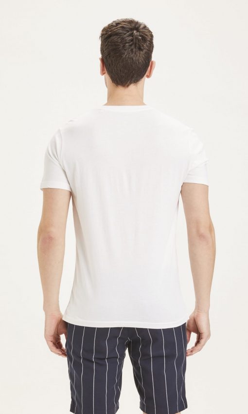 Knowledge Cotton Apparel Basic Owl Tee White