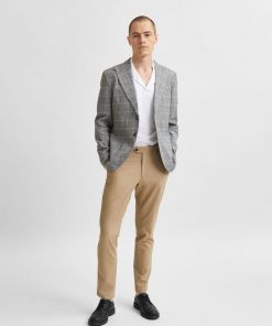 Selected Homme Linen Blazer Grey