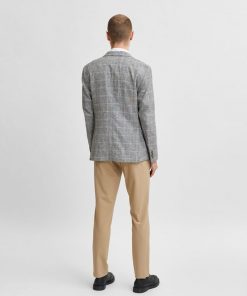 Selected Homme Linen Blazer Grey