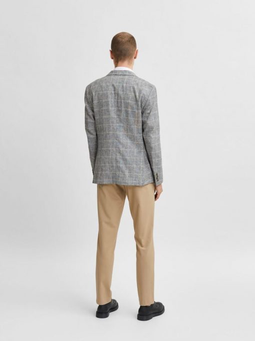 Selected Homme Linen Blazer Grey