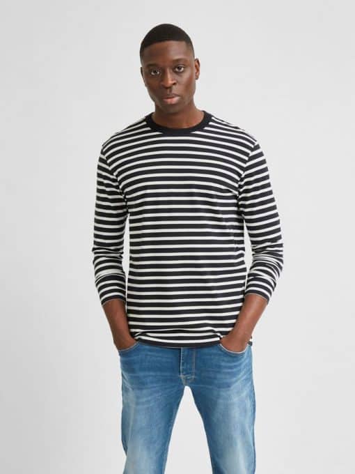 Selected Homme Colman Ls O-neck Tee Black