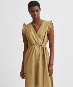 Selected Femme Lilo Damina Short Dress Kelp
