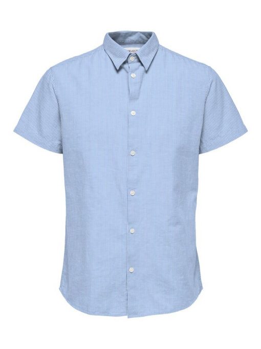 Selected Homme Classic Linen Shirt Blue