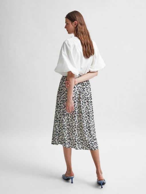 Selected Femme Paulina Midi Skirt Black