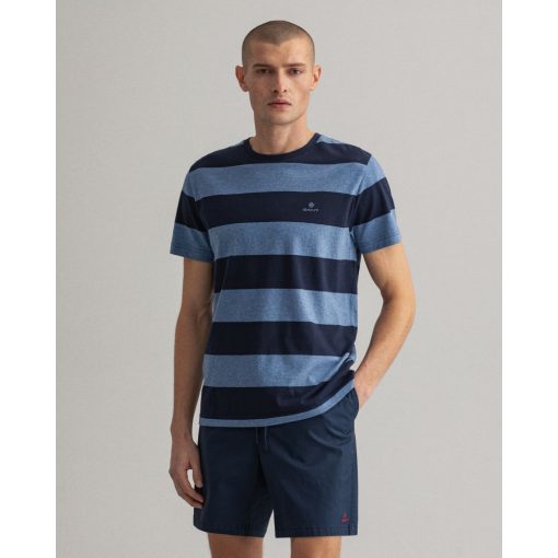 Gant Barstripe T-shirt Denim Blue Melange