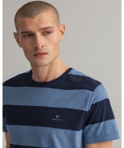 Gant Barstripe T-shirt Denim Blue Melange
