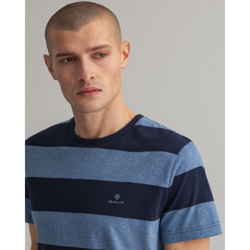 Gant Barstripe T-shirt Denim Blue Melange