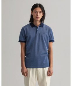 Gant 4-Color Oxford Piqué Rugger Shirt Persian Blue