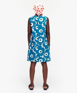Marimekko Laineet Pieni Unikko Dress Blue