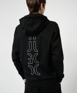 Hugo Boss Deerio Zip Up Hoodie Black