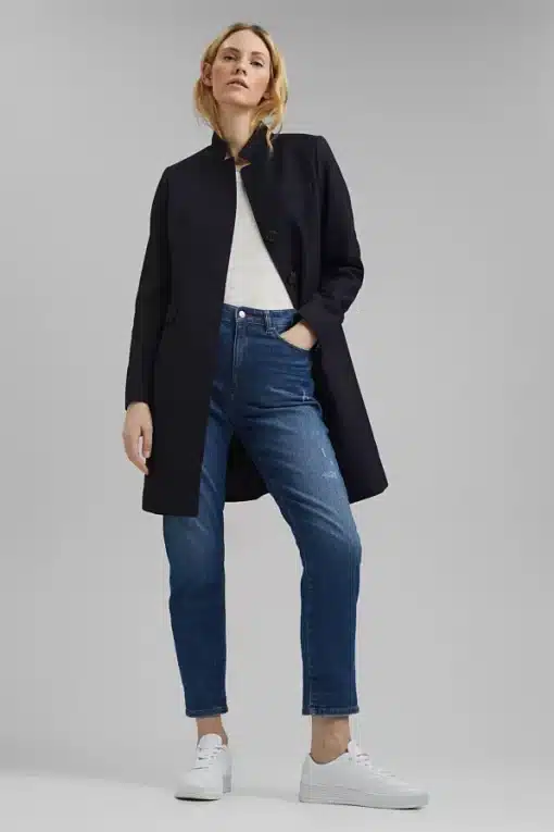 Esprit Pique Coat Navy