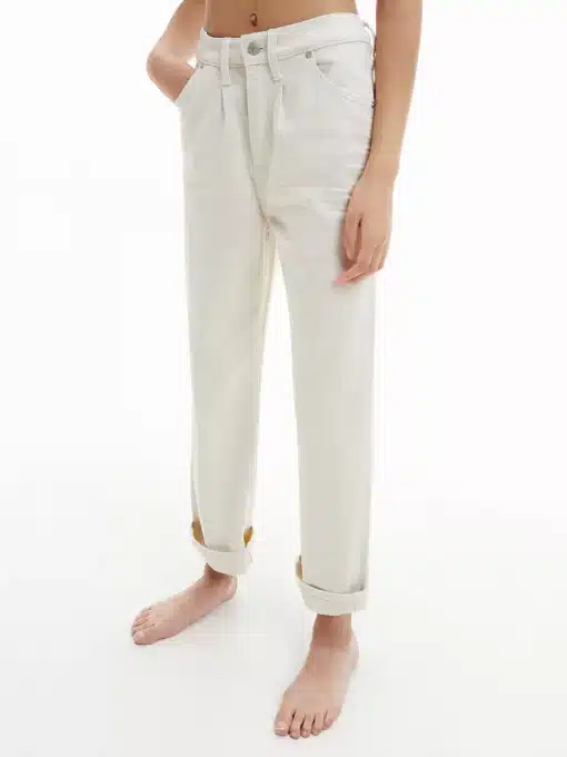 Calvin Klein High Rise Straight Ankle Jeans Denim Light