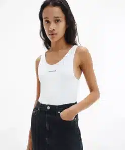 Calvin Klein Rib Body Suit Bright White