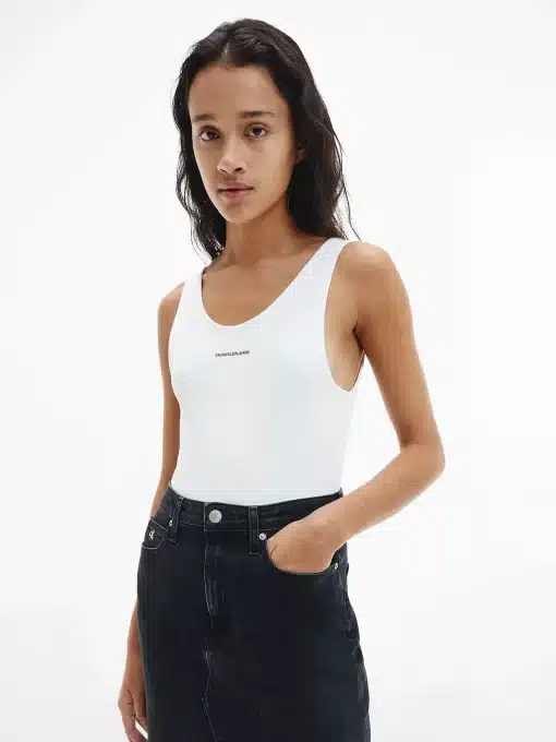 Calvin Klein Rib Body Suit Bright White