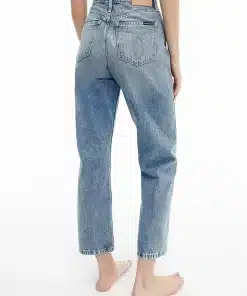 Calvin Klein High Rise Straight Ankle Jeans Denim Light