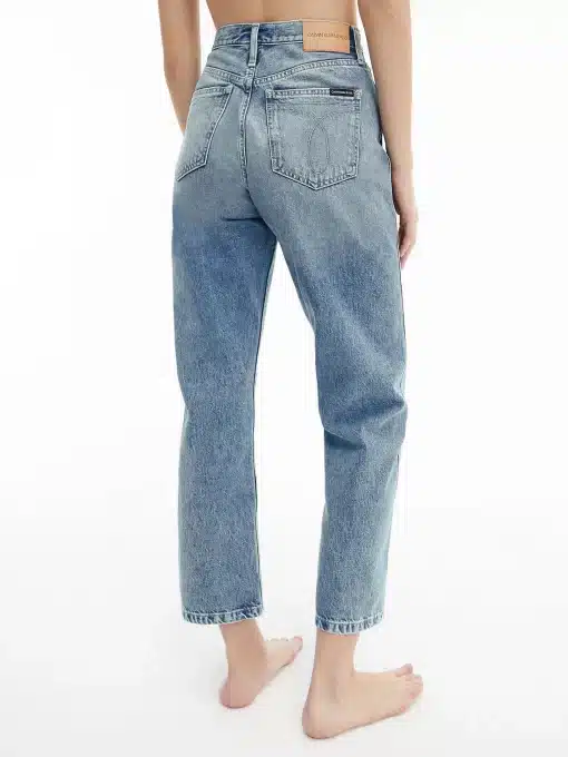 Calvin Klein High Rise Straight Ankle Jeans Denim Light