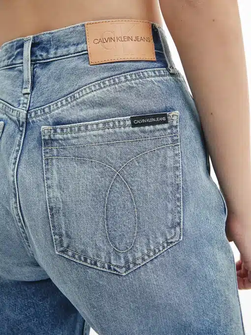 Calvin Klein High Rise Straight Ankle Jeans Denim Light