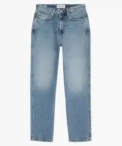 Calvin Klein High Rise Straight Ankle Jeans Denim Light