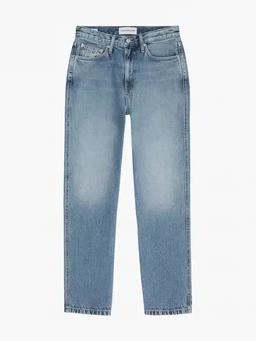 Calvin Klein High Rise Straight Ankle Jeans Denim Light