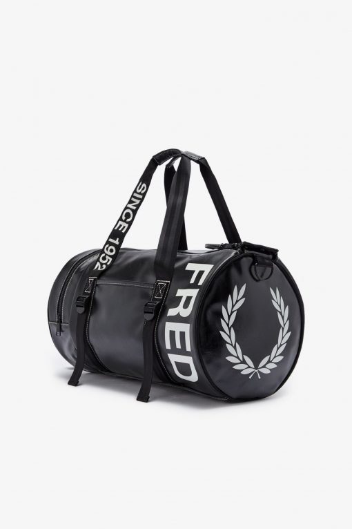 Fred Perry Laurel Wreath Barrel Bag Black