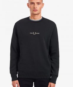 Fred Perry Embroidered Sweatshirt Black