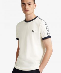 Fred Perry Taped Ringer T-Shirt Snow White