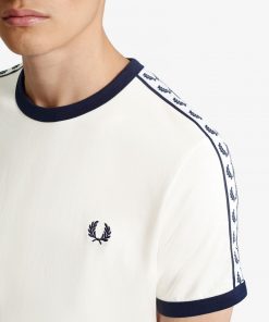 Fred Perry Taped Ringer T-Shirt Snow White
