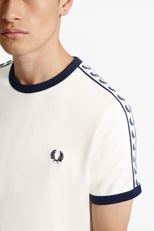 Fred Perry Taped Ringer T-Shirt Snow White