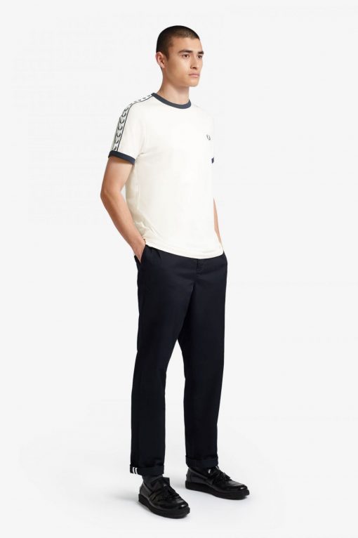 Fred Perry Taped Ringer T-Shirt Snow White