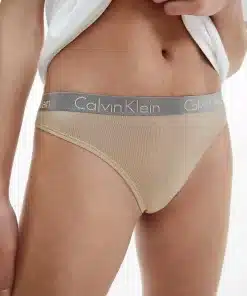 Calvin klein Radiant Cotton Thong Charming Khaki