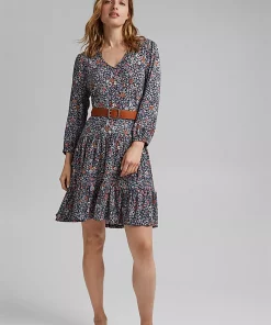 Esprit LENZING™ ECOVERO™ Dress Navy