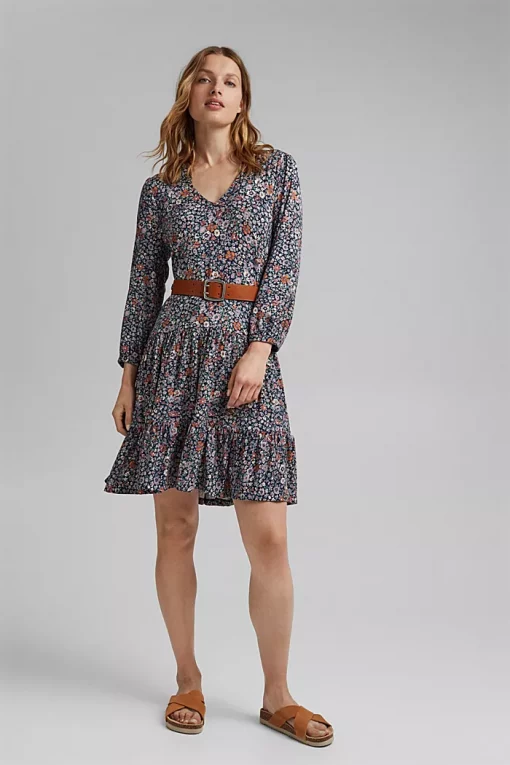 Esprit LENZING™ ECOVERO™ Dress Navy