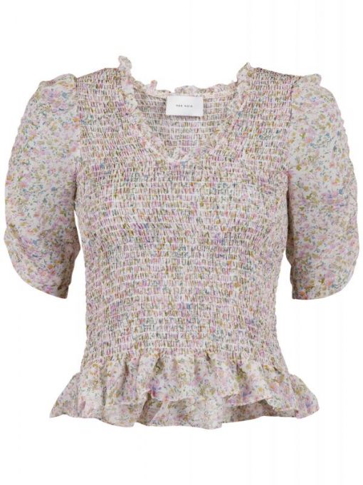 Fari Flowy Flower Blouse Creme