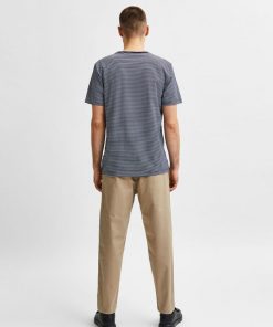 Selected Homme Norman Stripe T-shirt Navy Blazer