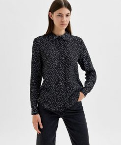 Selected Femme Ella-Odette Shirt Black