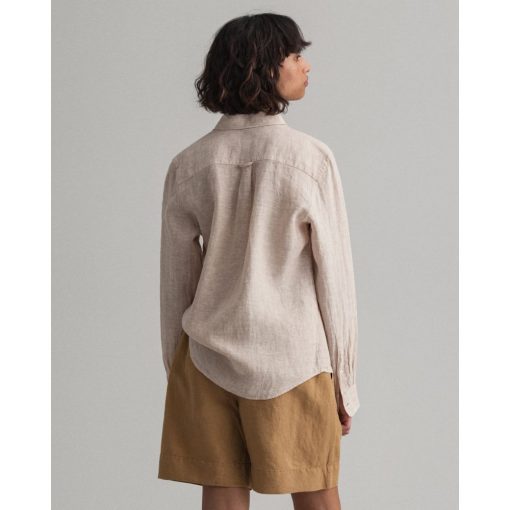Gant Woman Linen Shirt Dry Sand