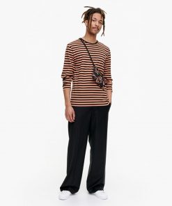 Marimekko Pitkähiha Tasaraita T-Shirt Brown