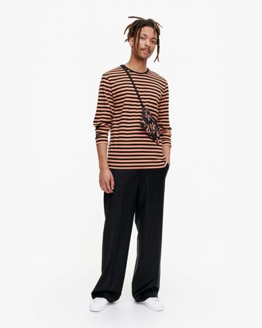 Marimekko Pitkähiha Tasaraita T-Shirt Brown