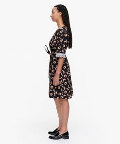 Marimekko Ilmaan Mini Unikko Dress Brown