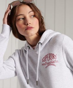 Superdry Glitter Sparkle Hoodie Ice Marl