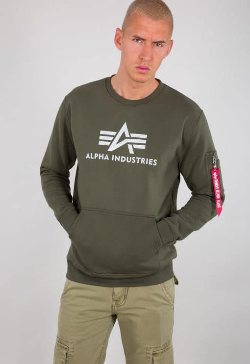 Alpha Industries 3D Logo Sweater Dark Olive