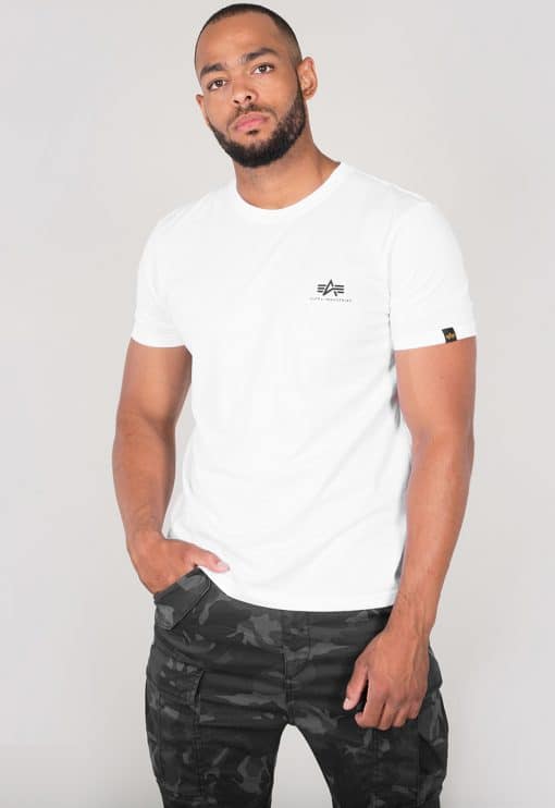 Alpha Industries Basic T Small Logo White