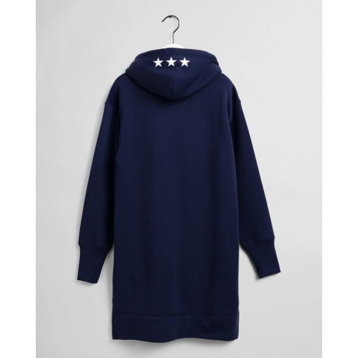 Gant Woman Retro Shield Hoodie Dress Classic Blue