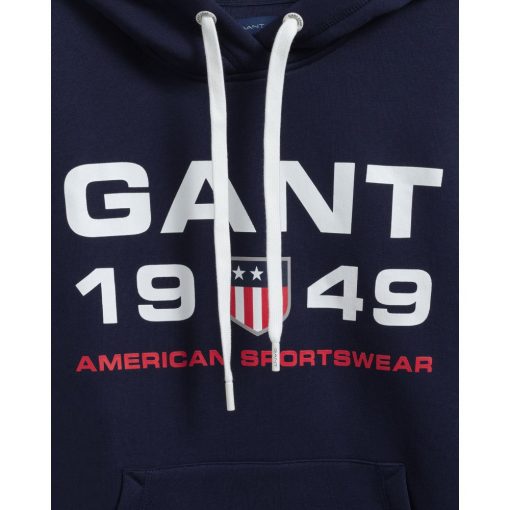 Gant Woman Retro Shield Hoodie Dress Classic Blue