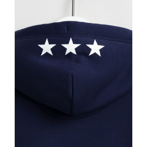 Gant Woman Retro Shield Hoodie Dress Classic Blue