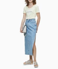 Calvin Klein Maxi Skirt Light Blue