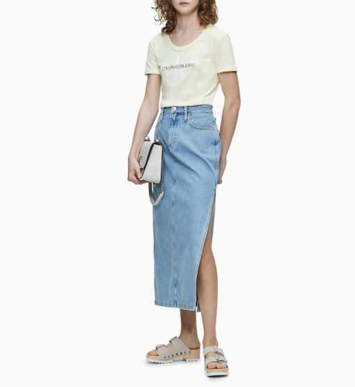 Calvin Klein Maxi Skirt Light Blue