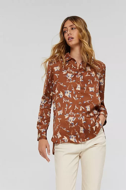 Esprit Satin Blouse Terracotta