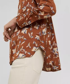 Esprit Satin Blouse Terracotta