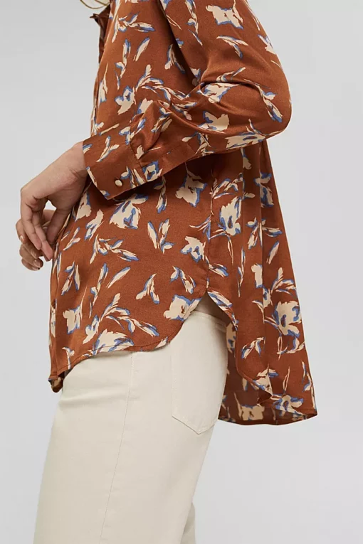 Esprit Satin Blouse Terracotta